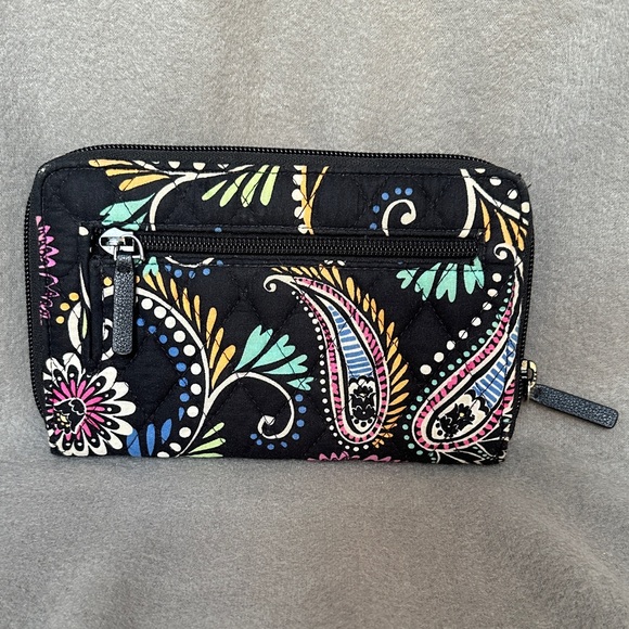 Vera Bradley Bandana Swirl Turnlock RFID Wallet - Picture 2 of 11